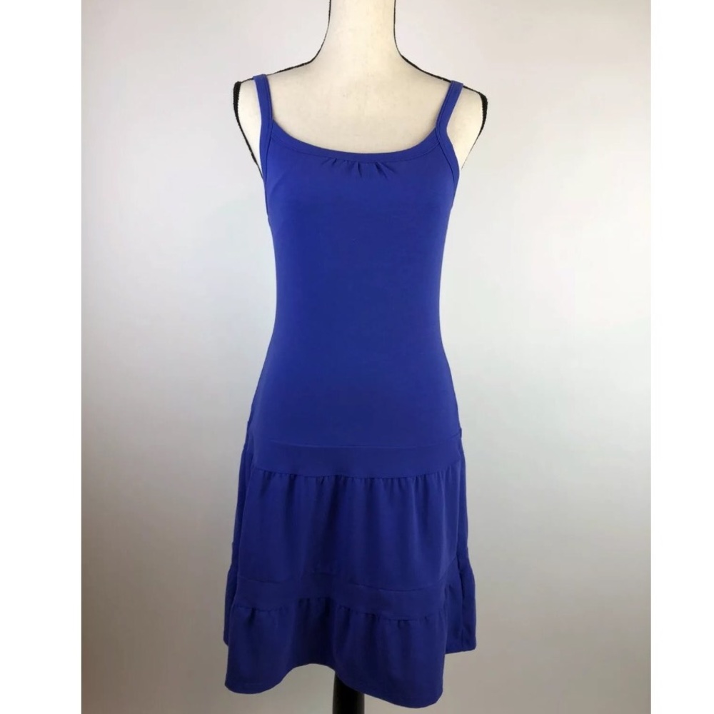 Prana Purple Knee Length Dress Built In Bra